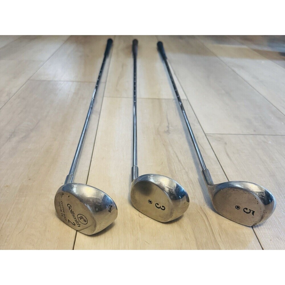 Golfsmith RH— 2,3,5 Wood Driver Set-Steel Shaft-small Head- Right- Handed